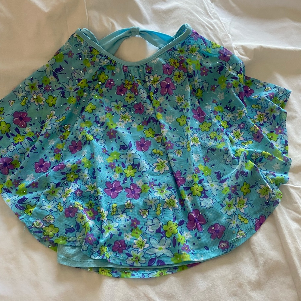 Justice Tank top with overlying lacy cover